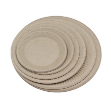 China Factory Food Grade Snack Fast Food Container Biodegradable Sets Dinnerware Sugarcane Bagasse Plate